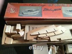 Vintage Sterling 40 Chris Craft 63' Motor Yacht Model Boat Wood Kit Unassembled