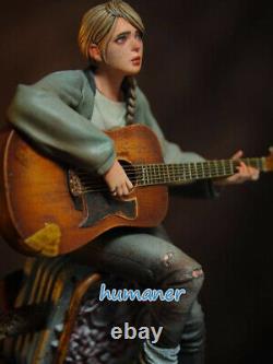 WF2019 Winter Guitar Girl Unassembled Resin Garage Kits Unpainted Model Toy