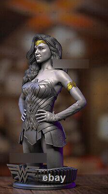 Wonder Woman Bust Unpainted Resin Model Kits Unassembled 3D Printed 1/4 33cm